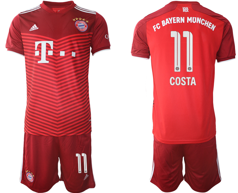 Men 2021-2022 Club Bayern Munich home red #11 Soccer Jersey